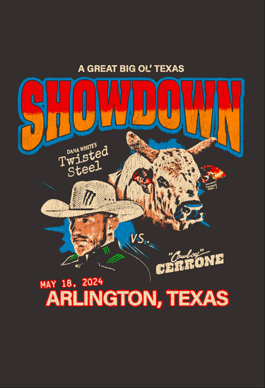 **SIGNED** Cowboy Cerrone vs Twisted Steel Poster